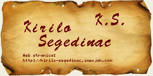 Kirilo Segedinac vizit kartica